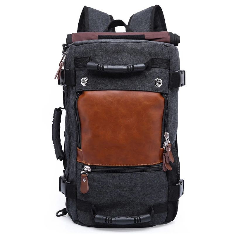 Literary Retro Casual Korean Version Large Capacity Rucksack Men's Backpack Multi-Functional Travel
